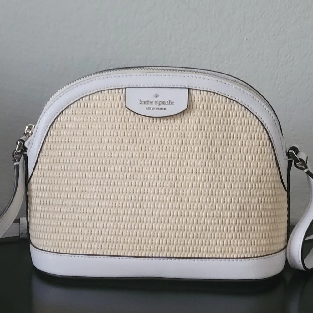 Sylvia Straw X-large Dome Crossbody - Picture 2 of 15